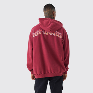 Sudadera con Capucha Roja para Hombre Four Horsemen, Corte Regular, Estilo Urbano, Algodón FRENCH TERRY, Logotipo Frontal Sólido, Bolsillo Cortavientos - Product Image 3