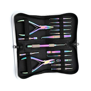 Kit Profesional de Herramientas de Acero Inoxidable para Extensiones de Cabello, Herramientas de Instalación de Anillos Micro, Juego Completo para Aplicación de Extensiones de Cabello - Product Image 2