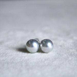 Pendientes de Botón Personalizables Huiyuan de Plata de Ley 925 con Perlas de Agua de Mar Akoya Gris Azul, Auténticas y Finas, para Hombre y Mujer - Product Image 3