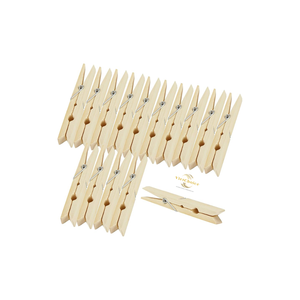 Pinzas de Bambú Duraderas, Pinzas de Madera Ecológicas y Naturales para Secar Ropa - Product Image 3