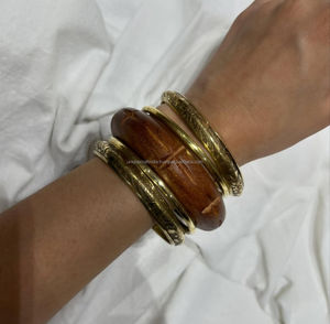Premium Handmade Resin and Natural <b>Wooden</b> <b>Bangles</b> Set Eco-Friendly, Lightweight, Durable - Product Image 2