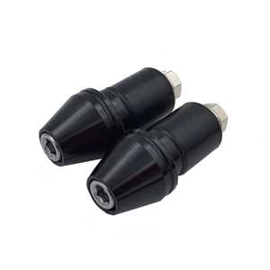 ONIPAX 2pcs Tone Silver/Black <b>Bicycle</b> <b>Handlebar</b> End Plugs with Comfortable Grip 71g - Product Image 1