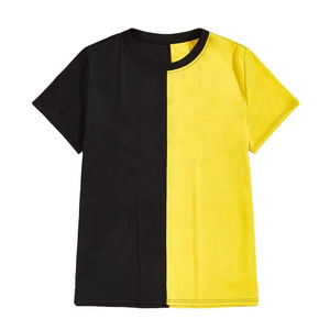 Camiseta Casual de Verano de Corte Regular para Hombre, Venta al por Mayor, 100% Algodón, Tejido de Punto, Manga Corta, Cuello Redondo, Color Liso - Product Image 1