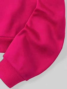 Sudadera con Capucha Rosa con Diseño de Estampado de Ojos, Sudadera con Capucha Tejida Informal Unisex, Corte Regular, Ropa de Otoño - Product Image 5