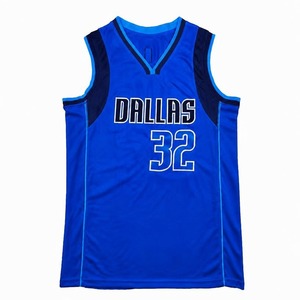 Camiseta de Baloncesto Dallas 32 para Hombre, Sin Mangas, Cuello en V, Absorbe la Humedad, Poliéster, Blanco y Azul, Uniforme de Equipo, Adulto, Todas las Temporadas - Product Image 3