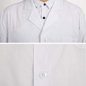 Blouse d'hôpital blanche personnalisable pour femme, à manches longues, avec deux poches, uniforme médical avec service OEM - Product Image 6
