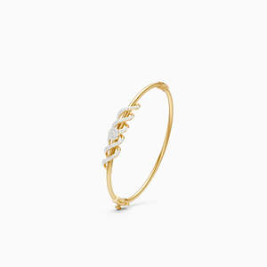 Pulsera estilo Kada con diamantes cultivados en laboratorio, 0.63 ct, en oro amarillo, blanco y rosa de 9 quilates - Product Image 2
