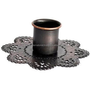 Bougeoir conique en fer avec revêtement en poudre noire fini pour l'éclairage de la décoration de la maison et d'autres bougeoirs - Product Image 6