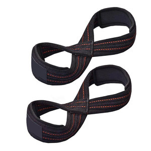 Correas de neopreno suaves personalizadas de último diseño para levantamiento de pesas en forma de ocho para entrenamiento en el gimnasio, correas de entrenamiento con logotipo personalizado OEM. - Product Image 4