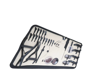 Outils professionnels de pose d'extensions capillaires en acier inoxydable de haute qualité, durables, vente en gros, service OEM, kit de pinces avec logo personnalisé MB-ZS-1143 - Product Image 6