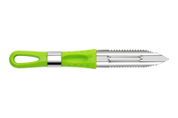 Couteau à éplucher en acier inoxydable, lame droite, outil de précision, poignée en plastique ambidextre, conception durable