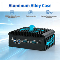 Mini PC Industrial CWWK N305 N150 N100 con Firewall, 2x RS232 COM, 2x Realtek RJ45 LAN, DDR4, 2xHD VGA, i3, i5, i7, sin ventilador.