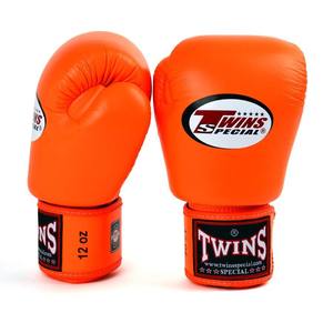 Hot Selling Custom Orange Twin Sanda Boxing Gloves High Quality PU Leather Waterproof Hand Grips Quick Drying for Closure MMA - Product Image 1