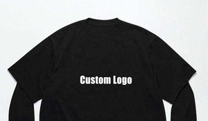 เสื้อยืดแขนยาวสองชั้นคุณภาพสูงแบบสั่งทำจากผู้ผลิต OEM สำหรับผู้ชาย เสื้อโอเวอร์ไซส์ลำลองแบบเรียบ สำหรับสกรีนลาย - Product Image 6