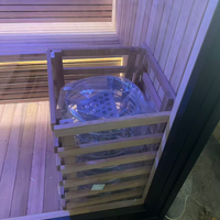 Sauna électrique moderne personnalisé en bois massif et salle de douche froide pour utilisation en parc