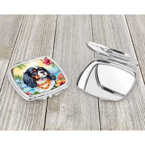 Cavalier Spaniel Luau compacto plegable espejo de maquillaje de mano portátil decorativo regalo de viaje para mujeres y niñas - Product Image 3