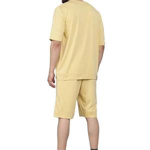 Conjunto de Pantalones Cortos de Dos Piezas Casuales de Verano para Hombre, Hechos a Medida, de Algodón/Poliéster, Color Sólido, Transpirables y de Secado Rápido - Product Image 5