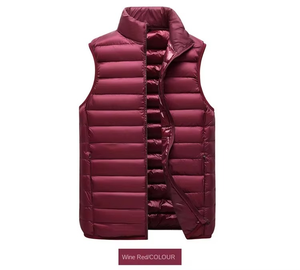 OEM Custom Design Men's Sleeveless Puffer <b>Vest</b> Winter <b>Utility</b> Jacket with Zipper Closure Casual Style Polyester Outer Wear - Product Image 2