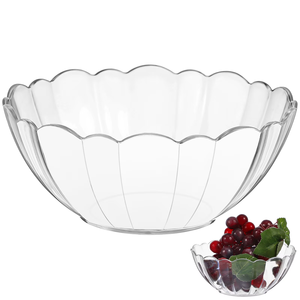 Bol à salade en acrylique de haute qualité et créatif avec légumes verts mélangés et tomates cerises, accessoires de table en promotion - Product Image 3