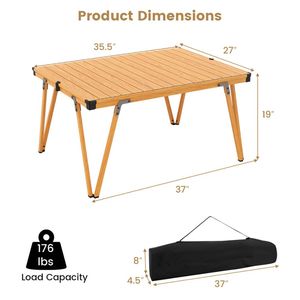Mesa de Picnic Plegable Portátil para Acampar con Bolsa de Almacenamiento, Superficie Impermeable para Uso en Exteriores - Product Image 6