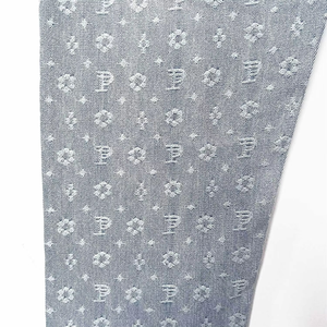 Jeans vintage pour hommes de créateurs, motifs brodés, tissu jacquard en denim, vente en gros, coupe droite, tricoté, taille mi-haute - Product Image 4