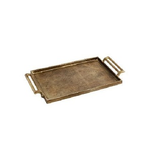Handmade Cast Aluminium Oval Tray <b>Decorative</b> Serving Platter Rustic Centerpiece for Dining Table <b>Kitchen</b> Home <b>Decor</b> Accent - Product Image 4