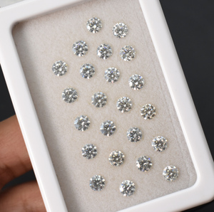 เพชรโมอิสซาไนต์ทรงกลมขนาดเต็ม 3.20 มม. ถึง 5 มม. ทรงกลมเมลี่ ทรงแฟนซี ทรงเพียวคัท คุณภาพสูง GRA เพชรโมอิสซาไนต์แบบเม็ดเดี่ยว - Product Image 2