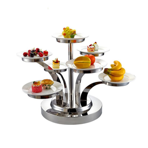 Support de présentation de gâteaux en acier inoxydable décoratif rotatif à 7 niveaux - Product Image 4