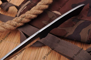 Couteau de camping forgé à la main, à lame fixe, pleine longueur, pointe tombante, en acier 1095 poli, personnalisable OEM/ODM, vente en gros directe usine - Product Image 3