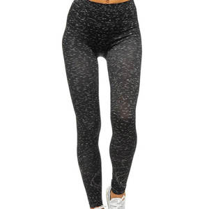 Leggings Largos de Cintura Alta para Mujer, Negros con Estampado de Puntos, Tejidos en Spandex y Poliéster, Deportivos, Elásticos, Transpirables, para Todas las Temporadas - Product Image 6