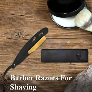 Rasoirs de barbier professionnels à six lames en acier inoxydable avec étui en cuir – Qualité supérieure - Product Image 3