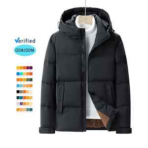 Men's Winter <b>Coats</b> Custom <b>Bubble</b> Jacket With Turn-Down Collar and Hood Printed Pattern Winter Jacket - Product Image 6