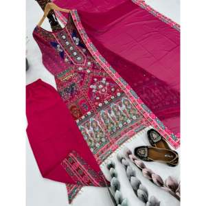 ชุดด้านบนและด้านล่างที่สวยงามของผู้หญิงพร้อม dupatta สำหรับงานปาร์ตี้ - Product Image 6