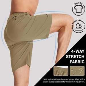 Pantalones Cortos Deportivos para Hombre, Tejidos, Elásticos, Ligeros, para Gimnasio y Fisicoculturismo, Tallas Grandes, Pantalones Cortos de Entrenamiento, Nuevos y Modernos, en Venta - Product Image 4