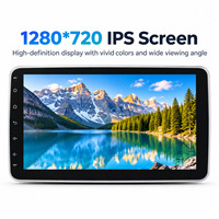 Autoradio Android universel HANTUE 10,1 pouces 1Din avec écran rotatif, 4G/WiFi, DSP, CarPlay, navigation GPS, 720P, DVR 360°, unité principale