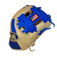Brandeis (royal) Blue, Red, Black, and White (lace) Premium Kip Leather  Custom Baseball Glove by VEKOA.