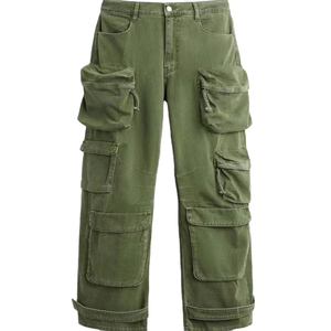Pantalon cargo homme, style décontracté, multi-poches, tissu résistant, streetwear outdoor, pantalon homme délavé - Product Image 6