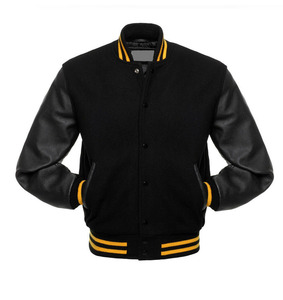 Chaqueta Varsity Unisex Personalizada de Alta Calidad, Multicolor, de Lona, con Cuello Alto, Estilo Casual con Parches y Capucha, Precio Razonable - Product Image 5
