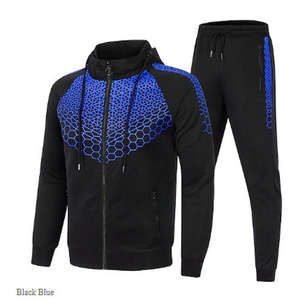 Fabricant OEM, vêtements de sport pour hommes imprimés par sublimation, survêtement en coton French Terry, survêtement d'entraînement à fermeture éclair pour hommes - Product Image 4