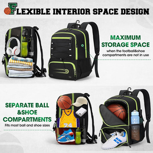 Drain Sports Custom Soccer Football <b>Backpacks</b> Corduroy Material 20-37L Capacity Logo Printing OEM Pakistan Manufacturer Export - Product Image 5