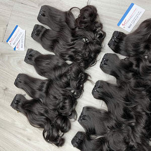 Extensions de cheveux humains vietnamiens de qualité supérieure, ondulés naturels, grande quantité en stock, double trame machine de haute qualité - Product Image 5