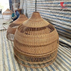 Oversized Rattan Pendant <b>Lamp</b> Wholesale Manufacturer Eco Friendly Rustic Woven Light Cover for Ceiling <b>Floor</b> - Product Image 1