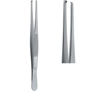 Pinzas de Disección Estándar 1x2 Dientes 25cm Acero Inoxidable Logotipo Personalizado Instrumento Quirúrgico OEM Alta Calidad - Product Image 1