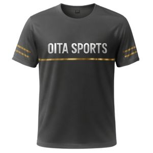 Men Gray Hockey Sports Tee <b>Polyester</b> <b>Shirt</b> Athletic Training Uniform Outdoor Sportswear Team Wear Casual Performance Apparel - Product Image 1