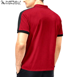 เสื้อโปโลผู้ชายลำลองปี 2026 สีแดงและดำ ทรงสมาร์ทฟิต ระบายอากาศได้ดี ซักเครื่องได้ ดีไซน์โดดเด่น ผลิตตามสั่ง MOQ ต่ำ - Product Image 2