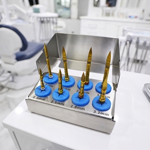 <b>Electric</b> Dental Surgical Guide Drill Kit 8Pcs Stainless Steel Gold Implant Pilot Burs Long/Short Drills Implantology <b>Instrument</b> - Product Image 6