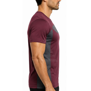 T-shirts athlétiques slim pour hommes, coupe musclée, manches courtes, tissu extensible, col rond, vêtements décontractés pour la gym, l'entraînement et la course à pied - Product Image 5