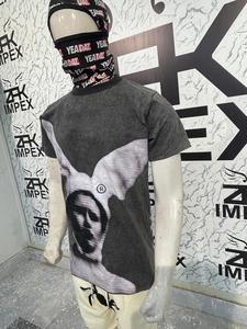 เสื้อยืดผู้ชายคอลเลคชั่นฤดูร้อนใหม่ ผ้าฝ้าย 100% ดีไซน์พิมพ์โลโก้ตามสั่งด้านหน้า เสื้อยืดเปล่าคุณภาพสูง - Product Image 5