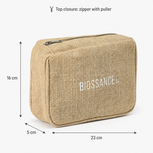 Custom Natural Jute Cosmetic Bags 23x16x5cm Burlap <b>Makeup</b> Pouch Zipper Travel Organizer Wholesale OEM ODM Private Label Supplier - Product Image 2