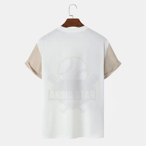 T-shirt en tricot premium pour homme, col rond, coupe classique, respirant, séchage rapide, logo frontal, streetwear de haute qualité, respectueux de l'environnement - Product Image 2